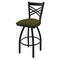 Holland Bar Stool Co 25" Swivel Counter Stool, Black Wrinkle, Graph Parrot Seat 82025BW015 - alternate 1